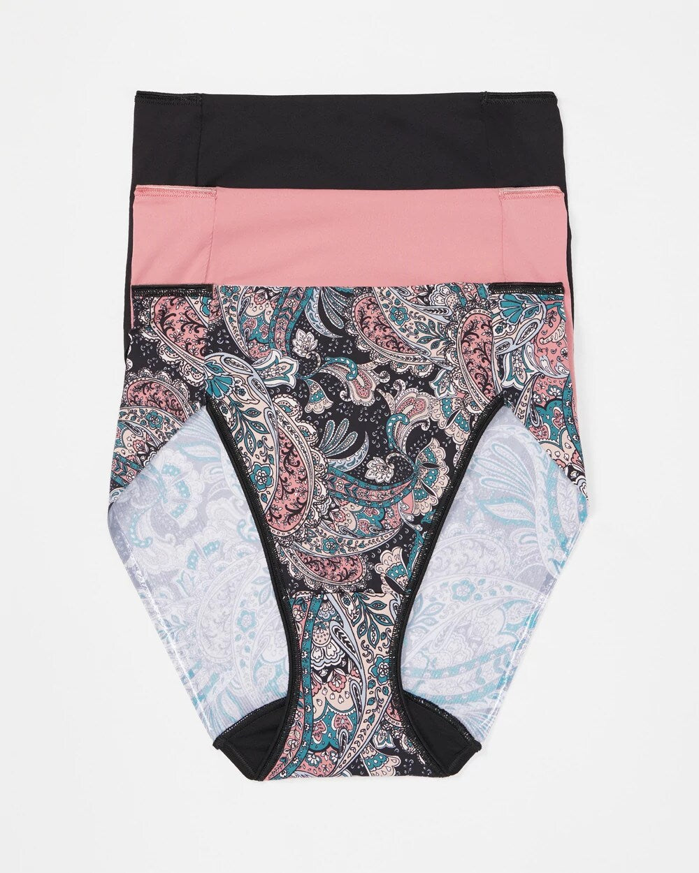 REGAL PAISLEY MULTI PACK - Tummy High-Leg Brief Panty 3 Pack | Soma