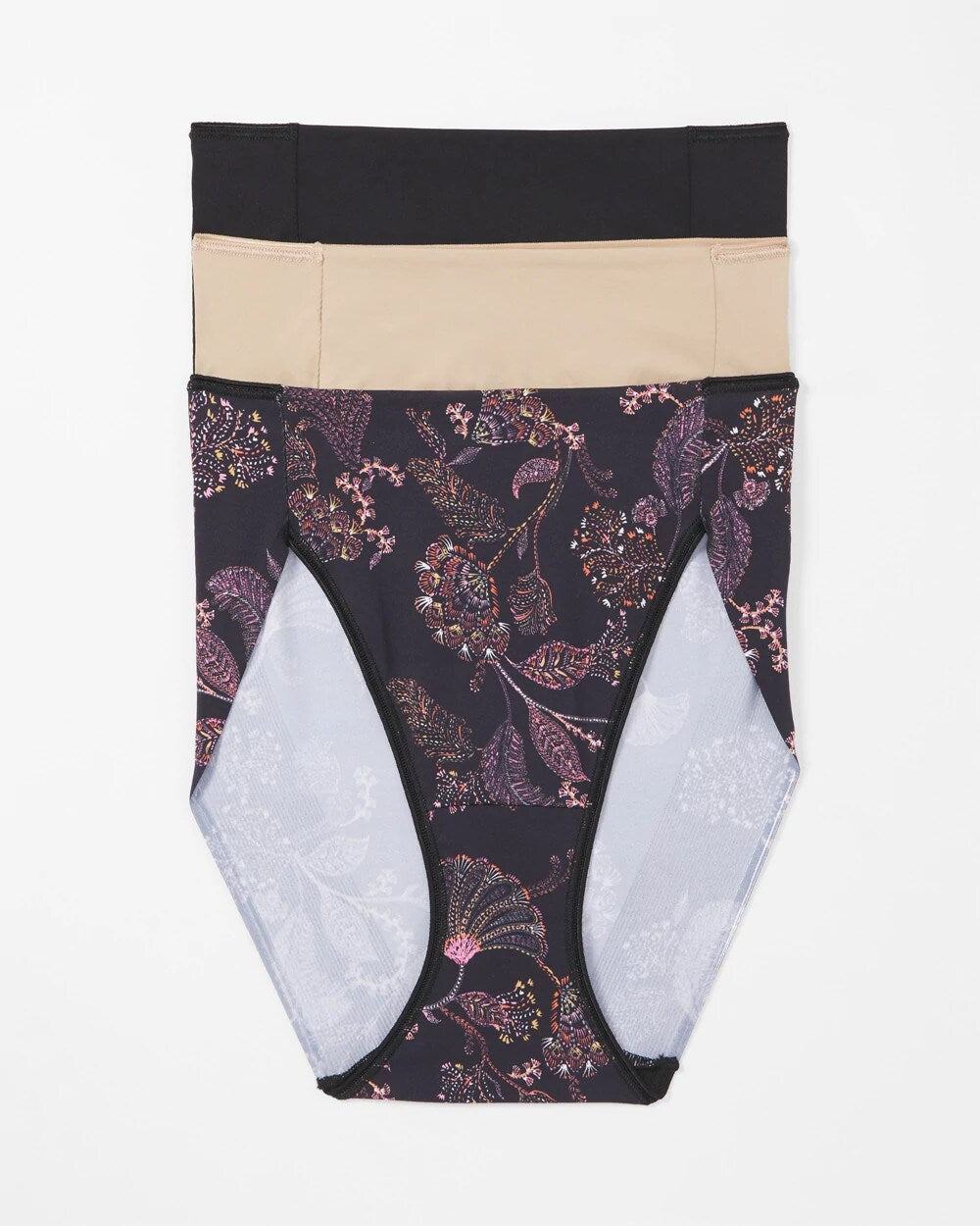 STITCH PAISLEY MULTIPACK - Tummy High-Leg Brief Panty 3 Pack | Soma