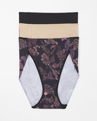 STITCH PAISLEY MULTIPACK - Tummy High-Leg Brief Panty 3 Pack | Soma