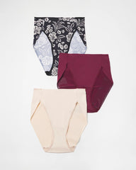 NIGHT FLORAL MULTIPACK - Tummy High-Leg Brief Panty 3 Pack | Soma