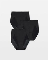 BLACK MULTI PACK - Tummy High-Leg Brief Panty 3 Pack | Soma