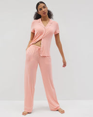 PALOMA GLOW - Solid Piped Pajama Pants | Soma