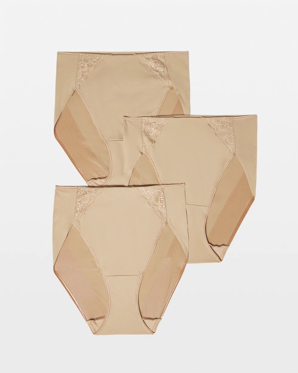 WARM AMBER MULTIPACK - High-Leg Brief Panty with Lace 3 Pack | Soma