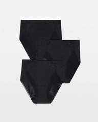 BLACK MULTI PACK - High-Leg Brief Panty with Lace 3 Pack | Soma