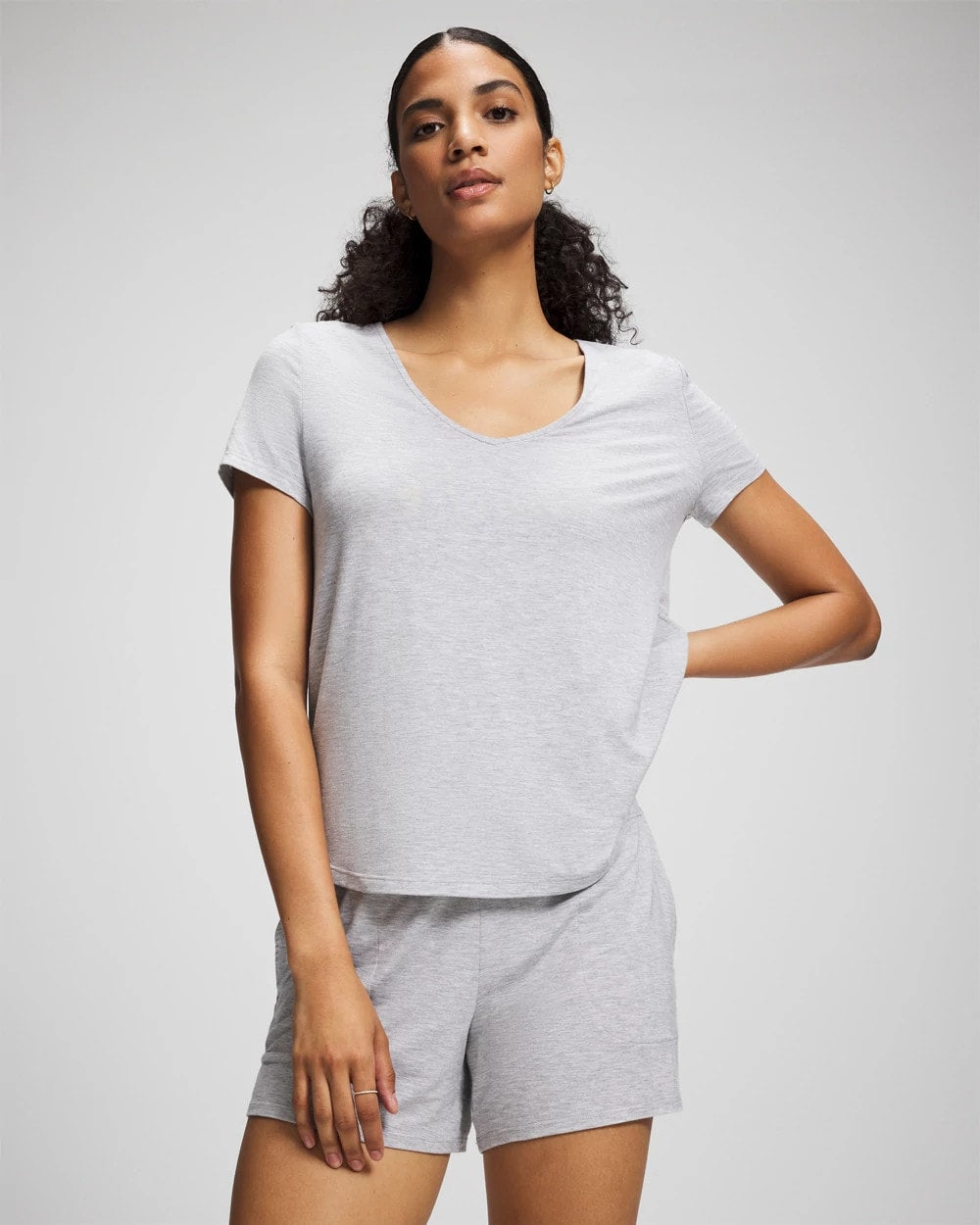 HEATHER OPAL GRAY - Pajama Shorts | Soma