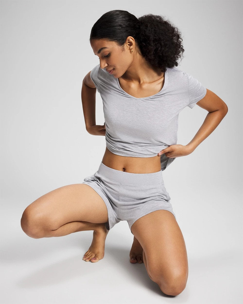 HEATHER OPAL GRAY - Pajama Shorts | Soma