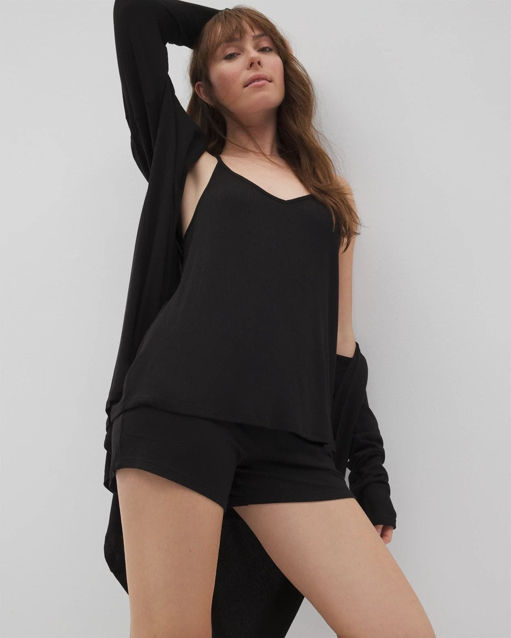 BLACK - Lightweight Rib Knit Pajama Cami | Soma