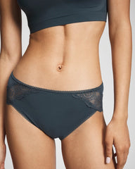 PETROL - Embraceable High-Leg Panty with Crochet Lace | Soma