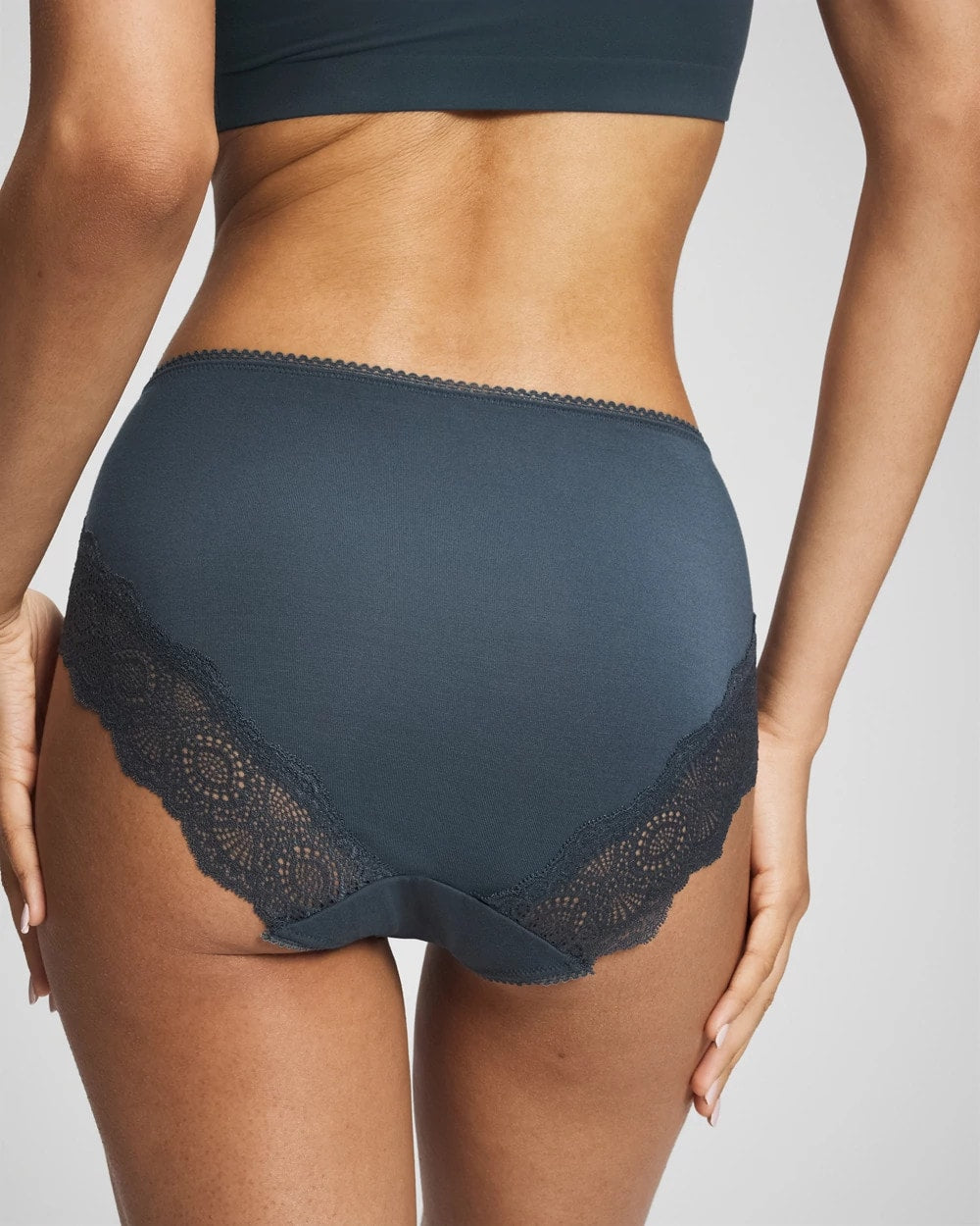 PETROL - Embraceable High-Leg Panty with Crochet Lace | Soma
