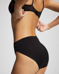 BLACK - High-Leg Panty with Sensuous Embroidery | Soma