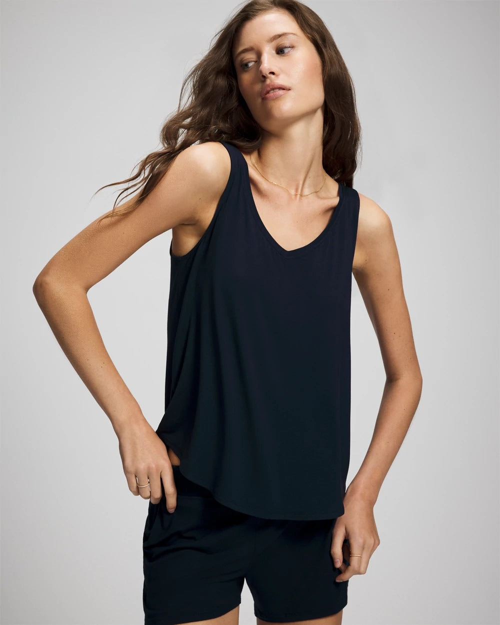 NIGHTFALL NAVY - V-Neck Pajama Tank | Soma