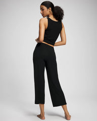 BLACK - Cropped Pajama Pants | Soma