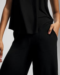 BLACK - Cropped Pajama Pants | Soma