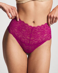 MAGENTA ORCHID - High-Waist Thong Panty with Enchanting Lace | Soma