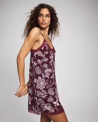 PAISLEY SPLENDOR PLUM - Lace Trim Chemise | Soma