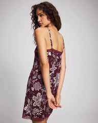 PAISLEY SPLENDOR PLUM - Lace Trim Chemise | Soma