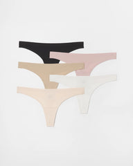 BASIC MULTI PACK - Soft Stretch Thong Panty 5 Pack | Soma