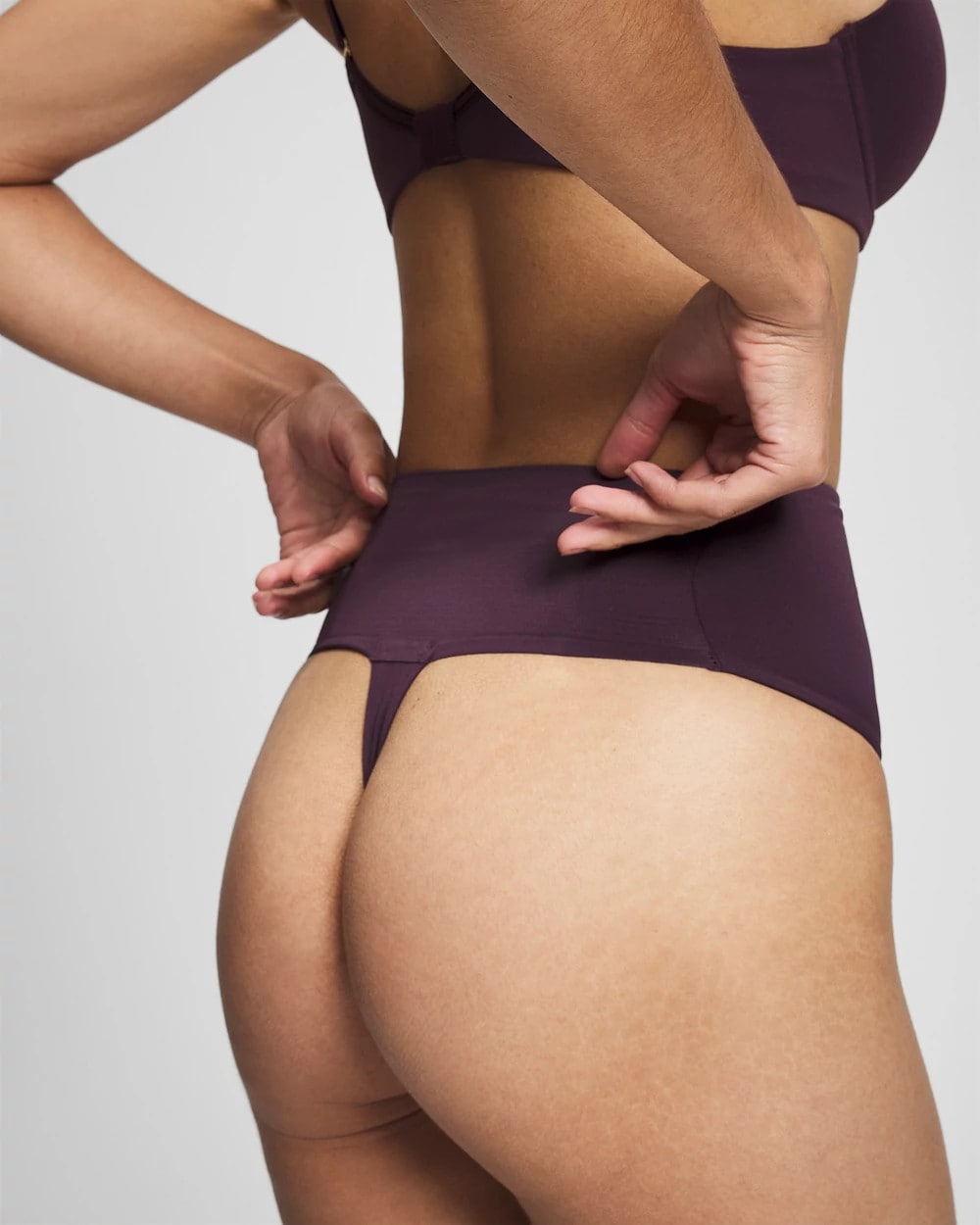 PLUM PERFECT - Tummy High-Waist Thong Panty | Soma