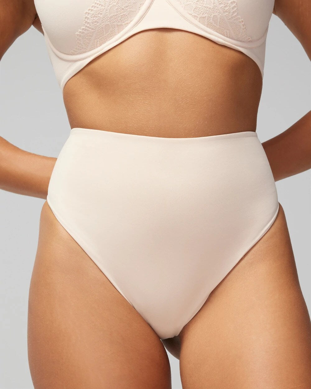 PALE SAND - Tummy High-Waist Thong Panty | Soma