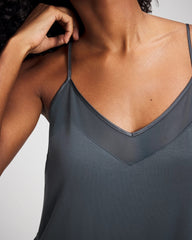 PETROL - Mesh Trim Chemise | Soma