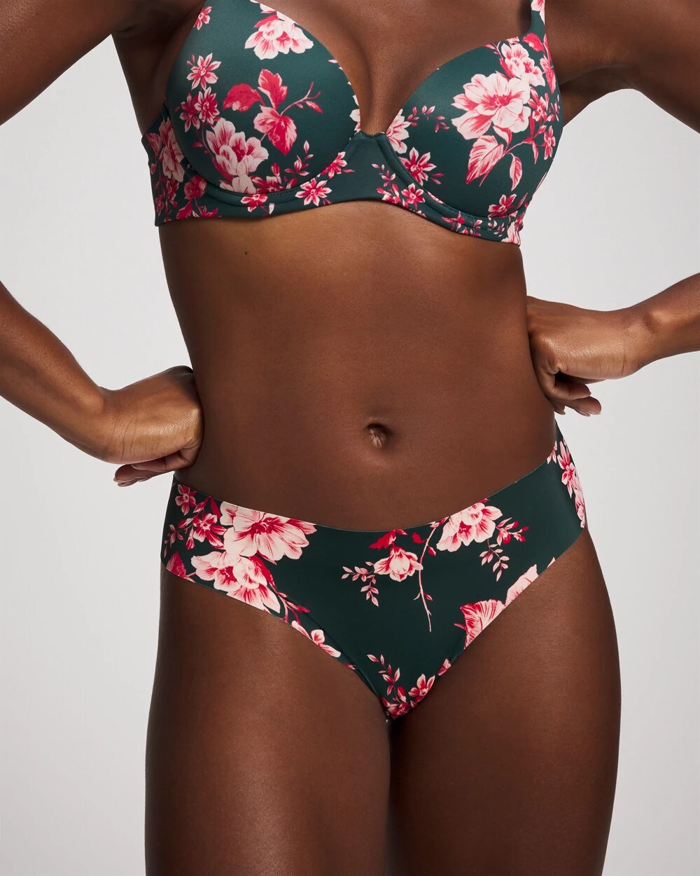 COTTAGE FLORAL MINI GREEN - Thong Panty | Soma