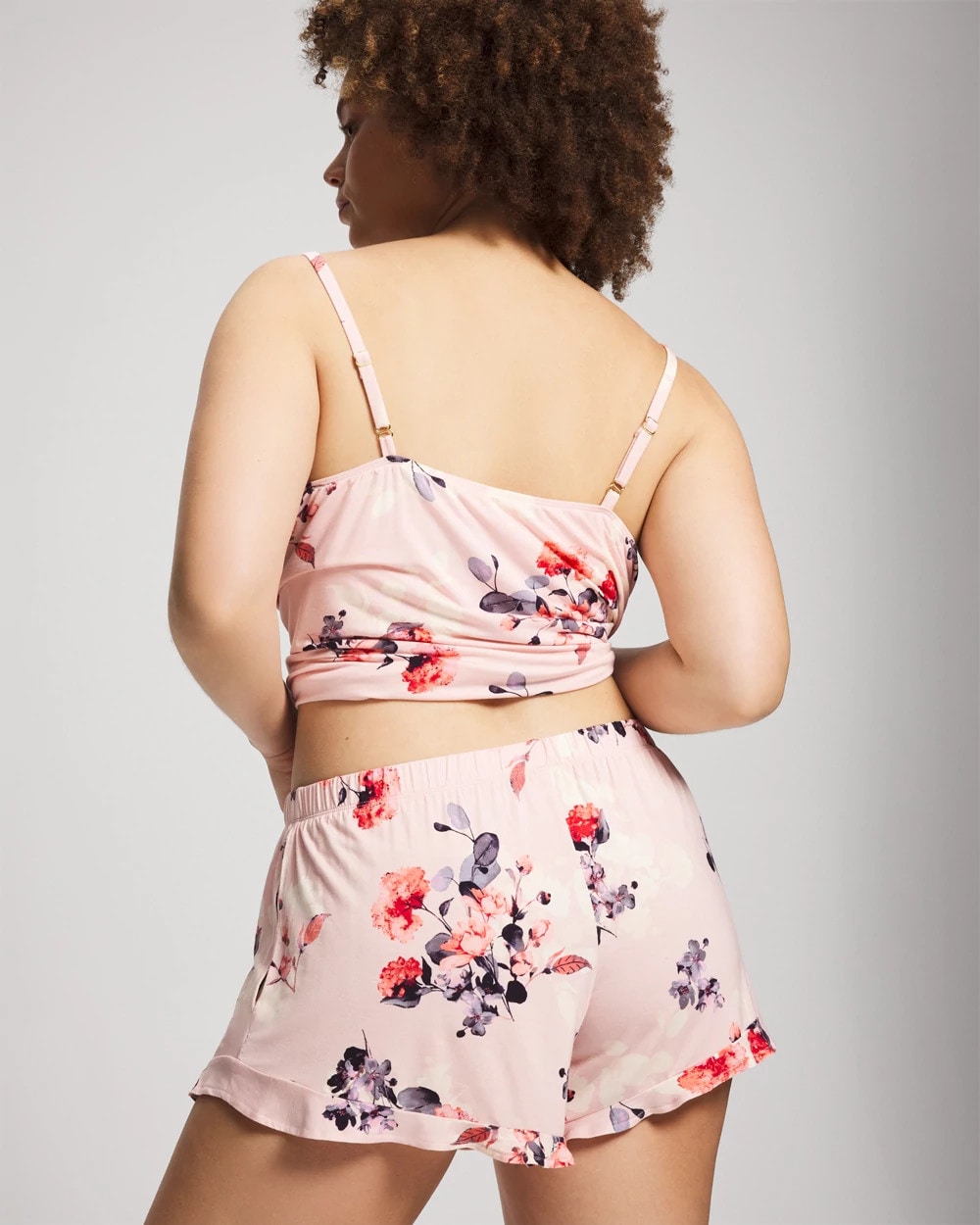 FLORAL DREAMS PINK BLUSH - Ruffle Pajama Shorts | Soma