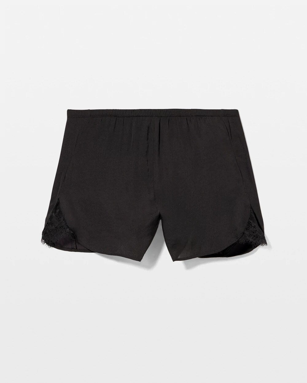 BLACK - Lace Trim Pajama Short | Soma