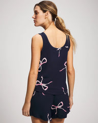 BELOVED BOWS GRAND NAVY - Pajama Tank | Soma