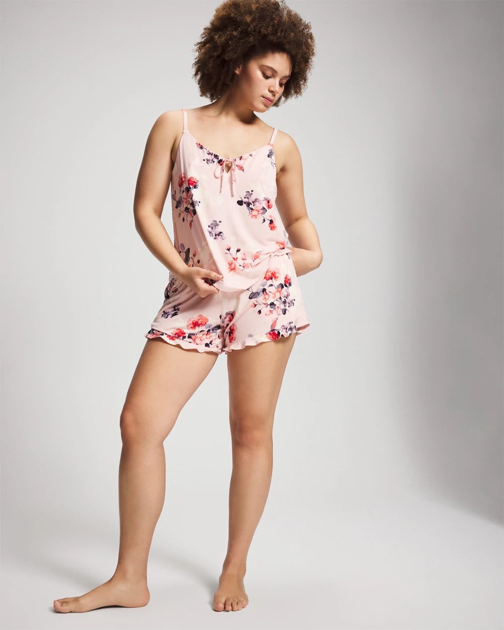 FLORAL DREAMS PINK BLUSH - Tie Front Camisole | Soma