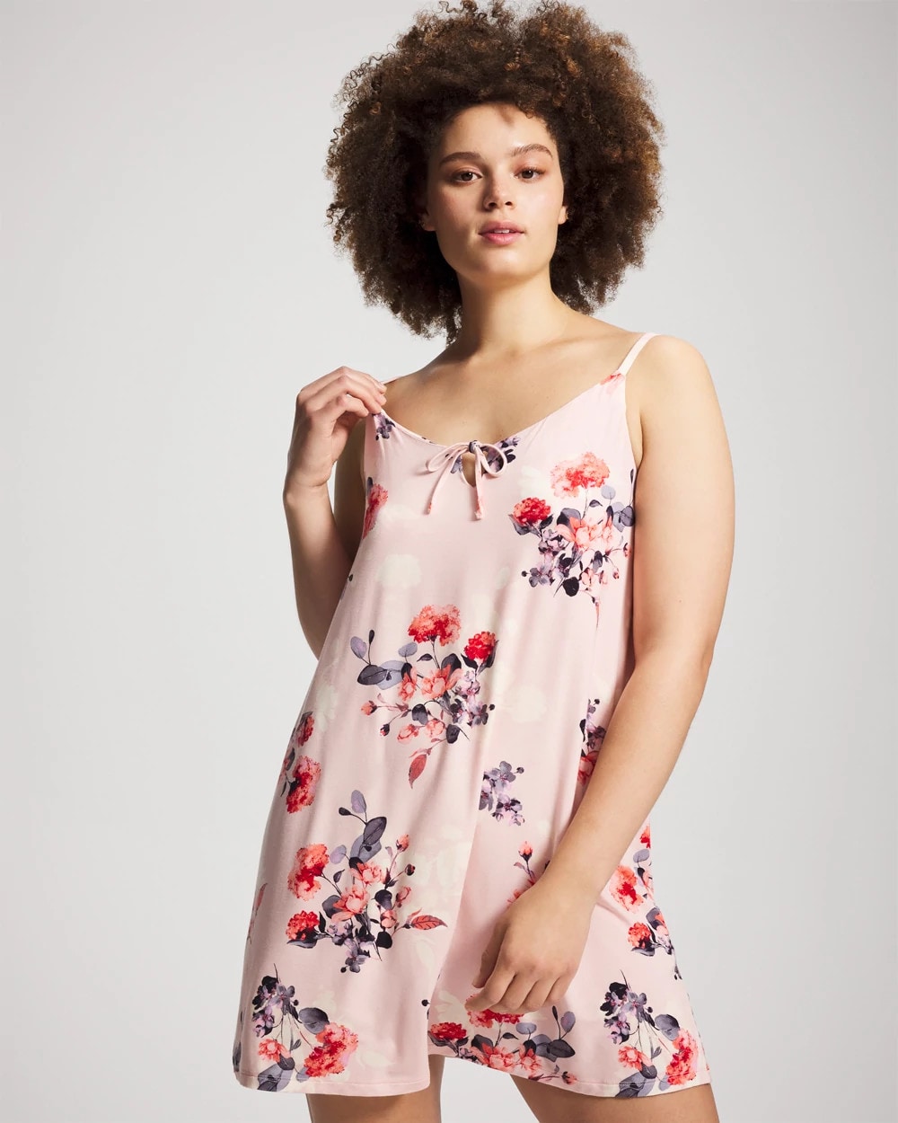 FLORAL DREAMS PINK BLUSH - Tie Front Chemise | Soma