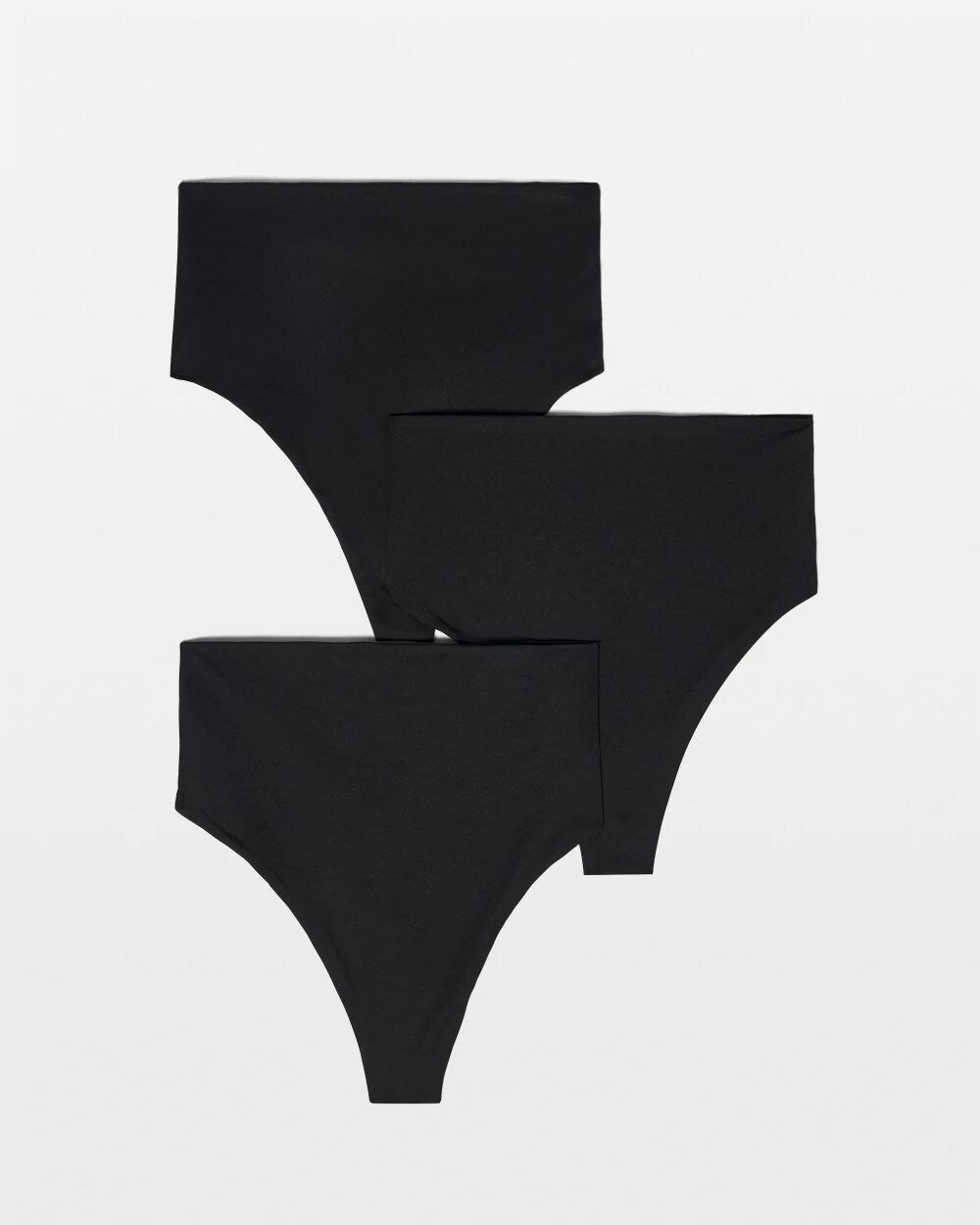 BLACK MULTI PACK - High-Waist Thong Panty 3 Pack | Soma