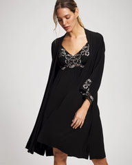 BLACK - Lace Robe | Soma