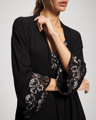 BLACK - Lace Robe | Soma