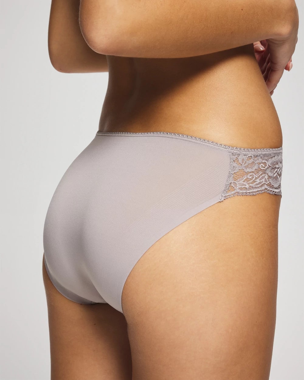 MINERAL GRAY - Edge Bikini Panty with Lace | Soma