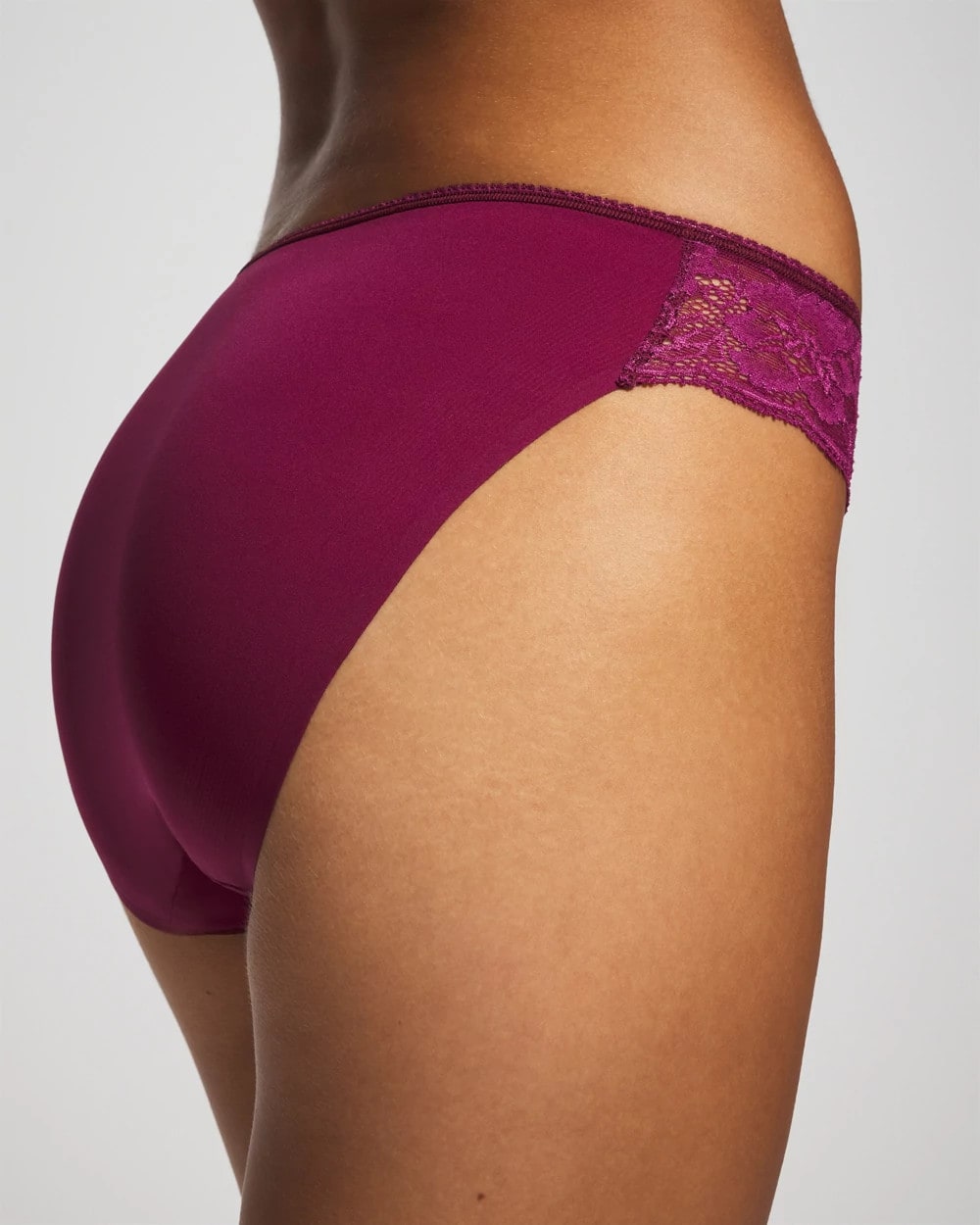 POMEGRANATE WINE - Edge Bikini Panty with Lace | Soma