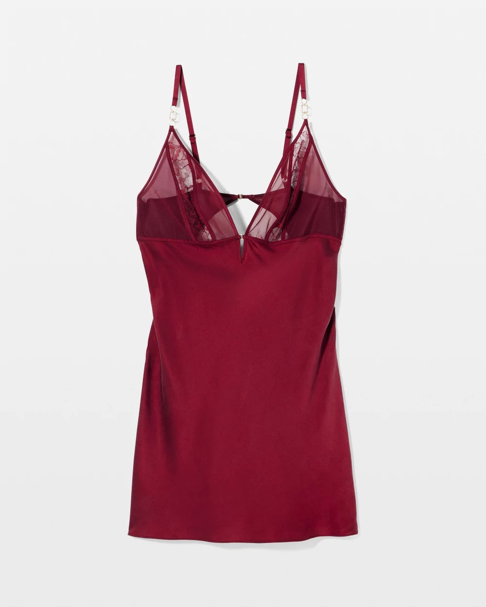RED VELVET - Silk Chemise With Lace | Soma