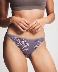 FLORAL DREAMS MINI GRAY - Edge Bikini Panty | Soma