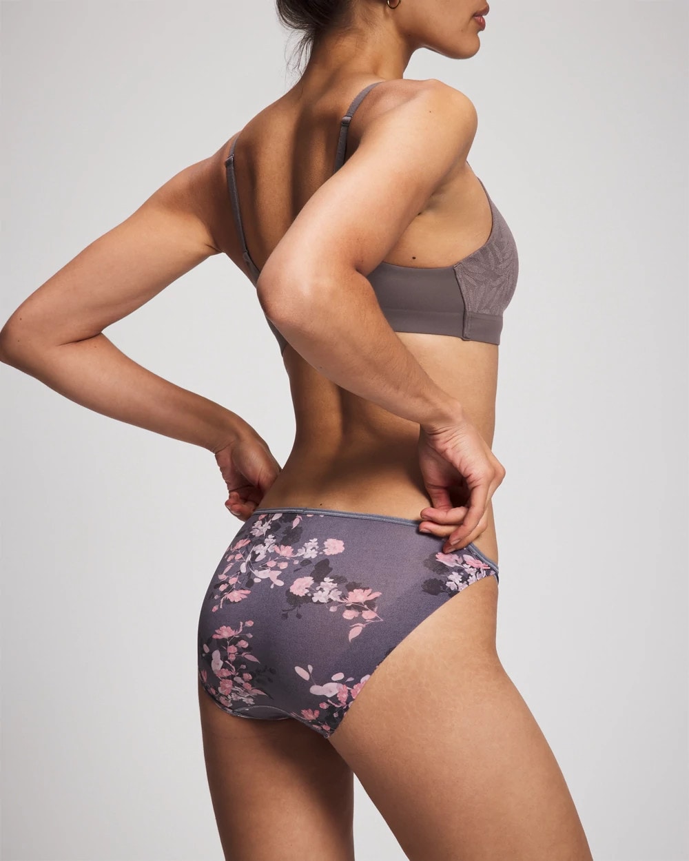 FLORAL DREAMS MINI GRAY - Edge Bikini Panty | Soma