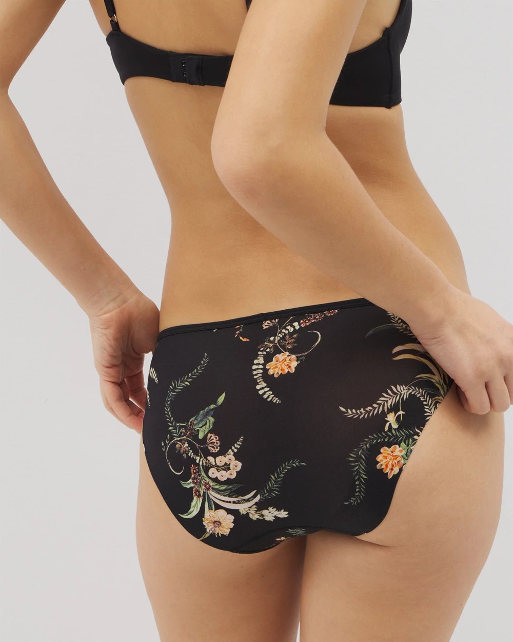 PARADISE PLUMES D M BLACK - Edge Bikini Panty | Soma