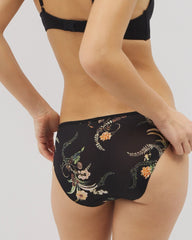 PARADISE PLUMES D M BLACK - Edge Bikini Panty | Soma