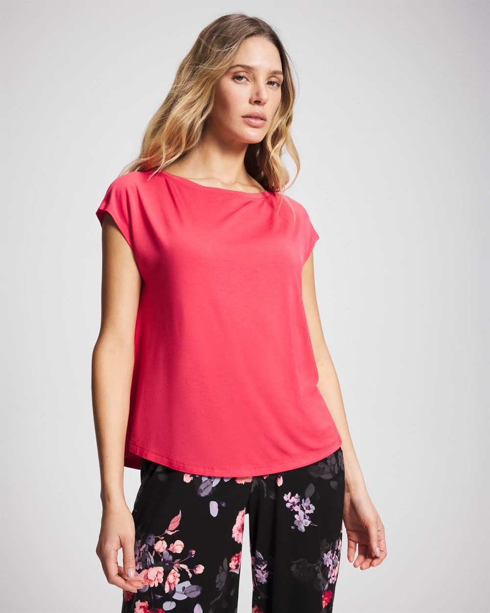 HEARTS DESIRE - Short Sleeve Boat Neck Top | Soma