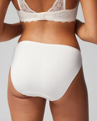 IVORY - Cotton Blend Bikini Panty with Lace | Soma
