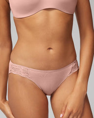 ADOBE ROSE - Cotton Blend Bikini Panty with Lace | Soma