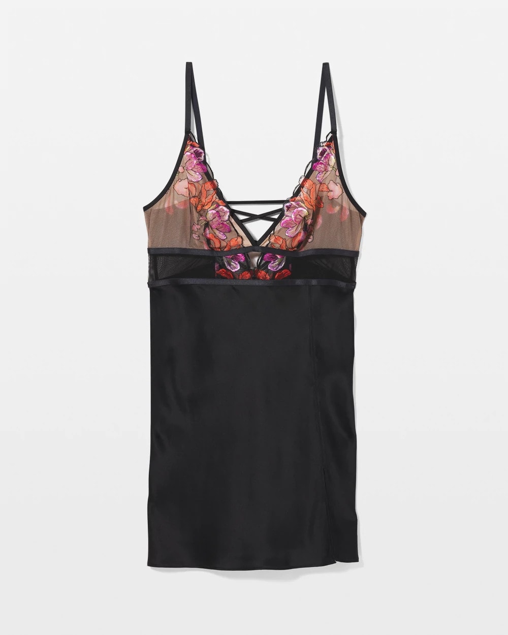 BLACK - Soma's Sexiest Silk Embroidered Chemise | Soma