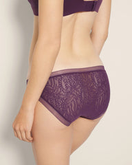 BLACKBERRY WINE - Soma Bikini Panty with Stretch Lace | Soma