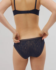 NIGHTFALL NAVY - Soma Bikini Panty with Stretch Lace | Soma