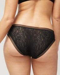 BLACK - Soma Bikini Panty with Stretch Lace | Soma