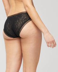BLACK - Soma Bikini Panty with Stretch Lace | Soma