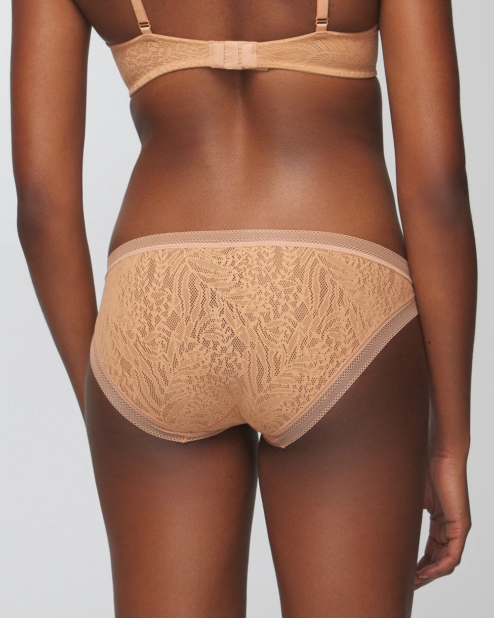 CREME BRULEE - Soma Bikini Panty with Stretch Lace | Soma