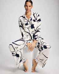NOUVEAU FLORA CHAMP - Long-Sleeve Notch Collar Pajama Top | Soma